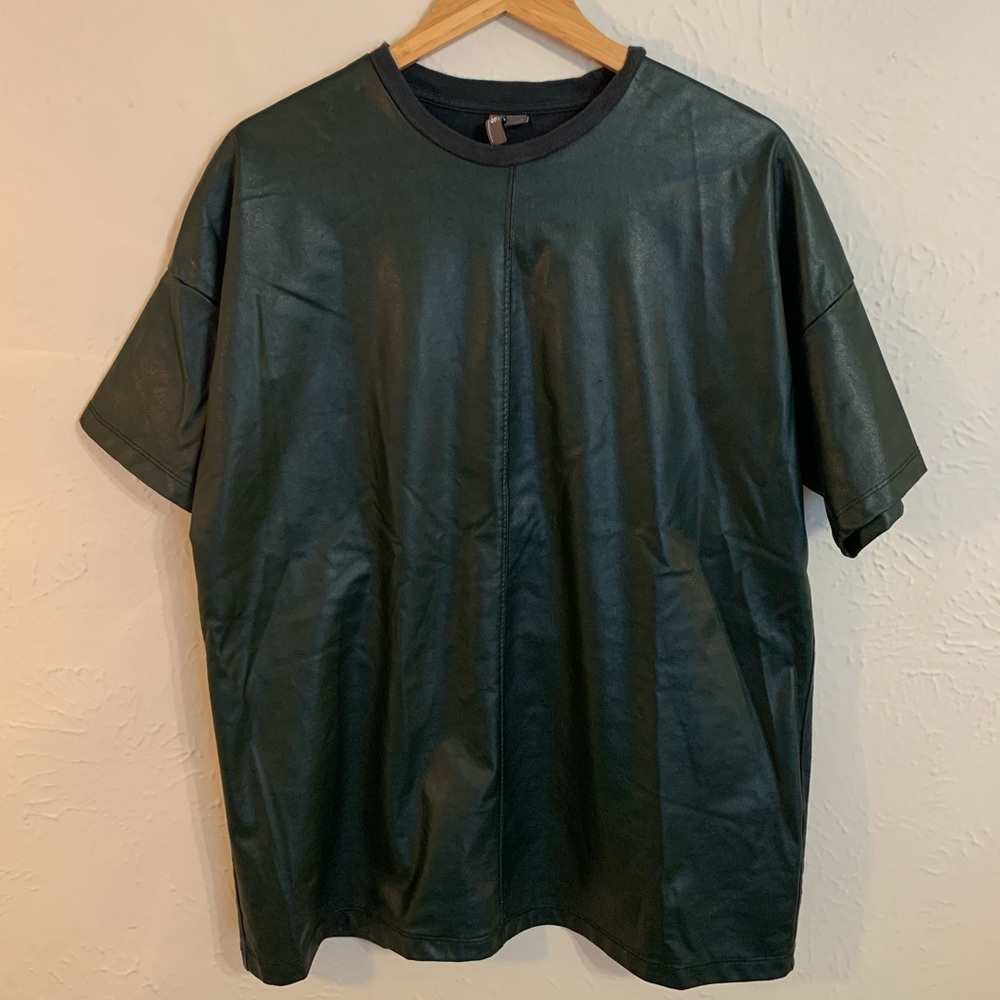 ASOS Men’s Emerald Green Faux Leather Shirt